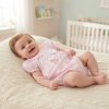 D06408: Baby Girls Romper With Bow (0-9 Months)
